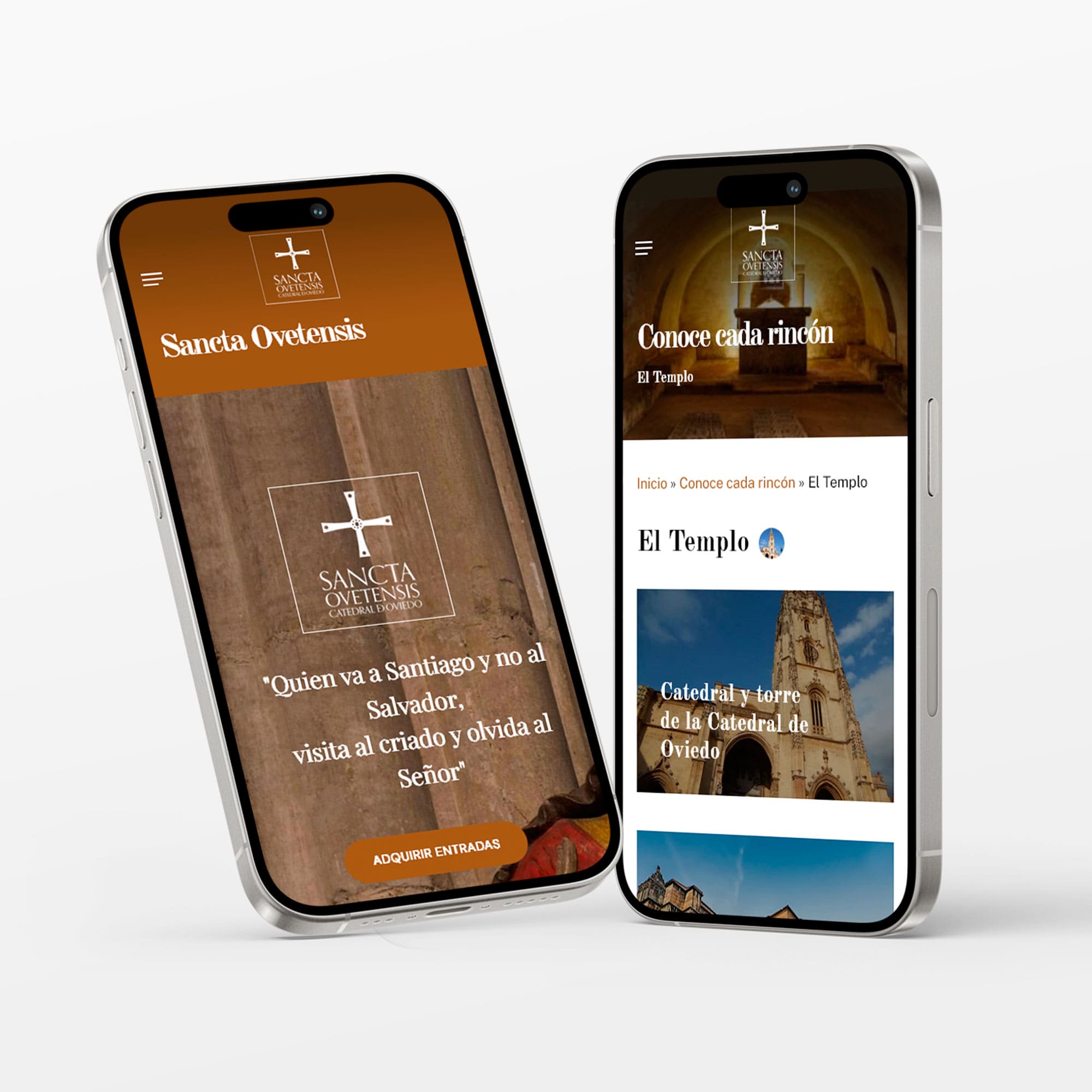 Catedral de Oviedo, diseño y desarrollo web. Versión móvil