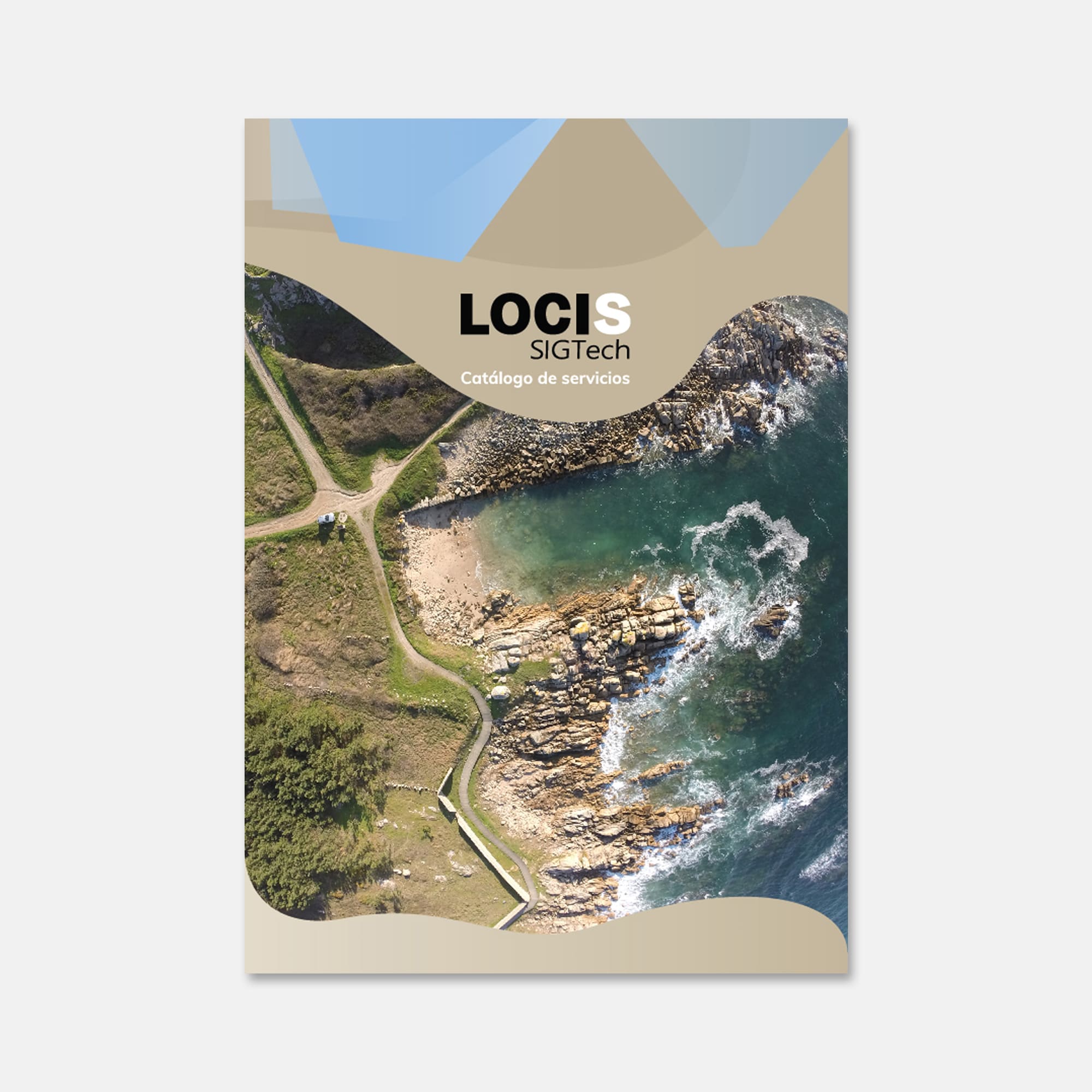 Diseño de folleto para Locis. Catálogo de servicios de la empresa Locis
