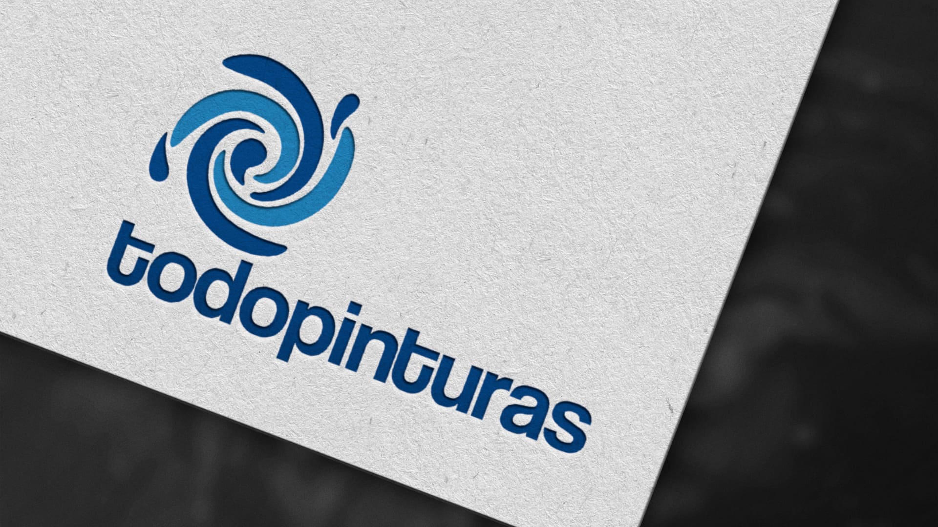 Logotipo de Todopinturas impreso en papel
